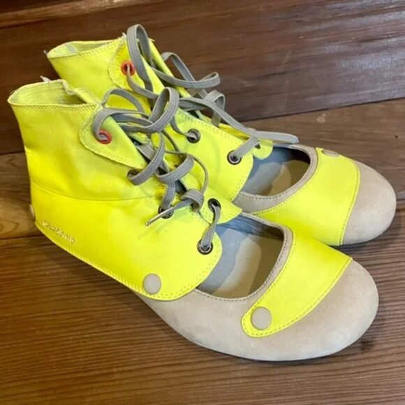 Patagonia Convertible Ballet Flats Neon Yellow/Taupe Best Fits 6.5–7 | Rare - Picture 7 of 11